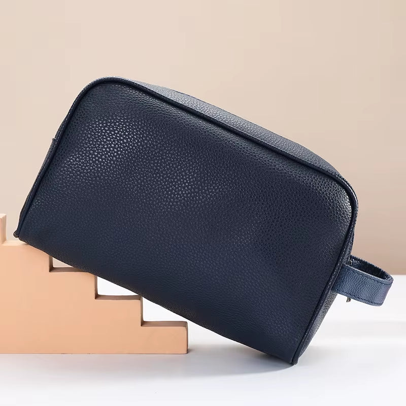 Men Travel Cosmetic Bag Zipper Makeup Bags Women Cosmetics Organizer Storage Pouch Travel PU Leather Toiletry Bag Lipstick Bag