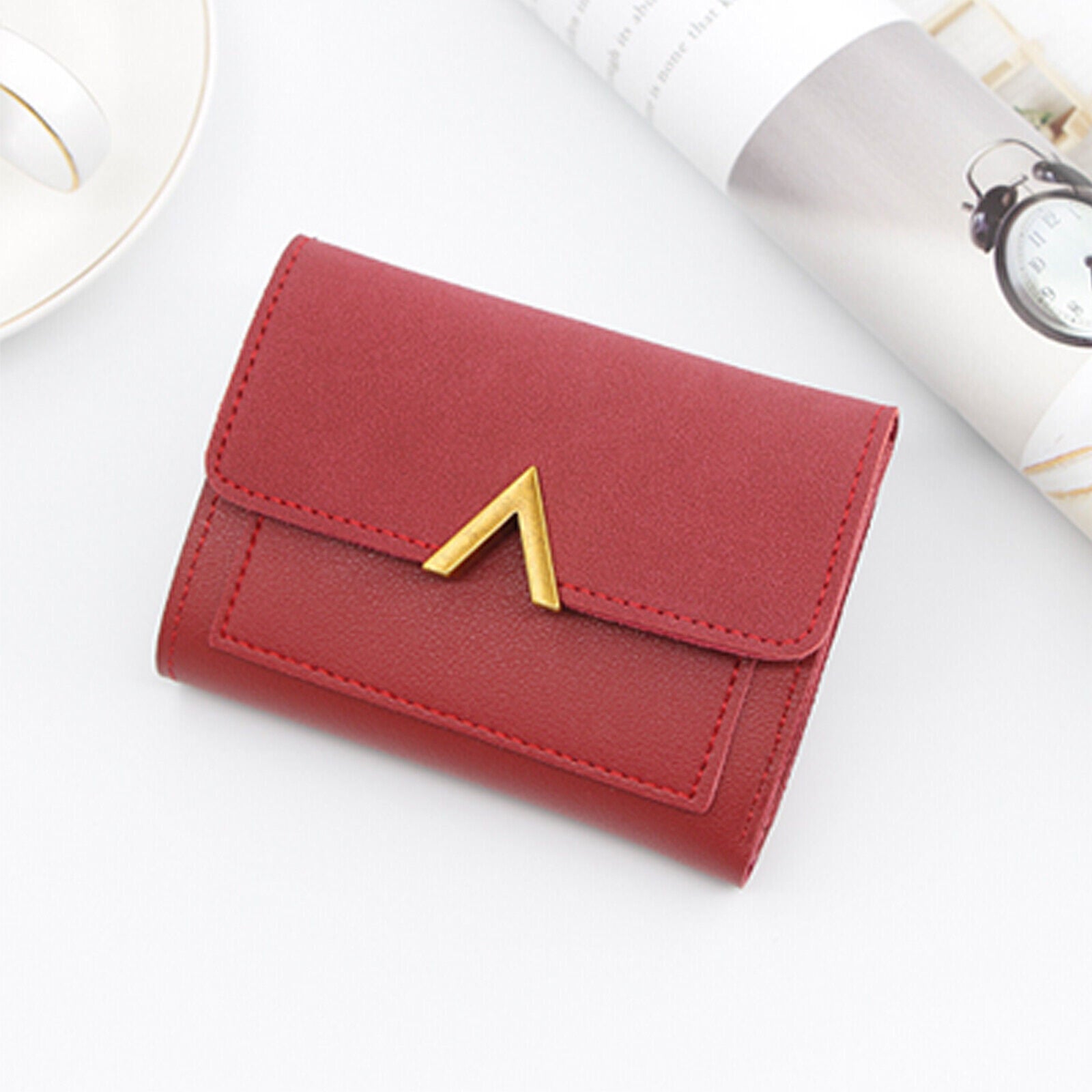 Women Short Small Money Purses Wallet Ladies Leather Folding Cash Card Holder UK