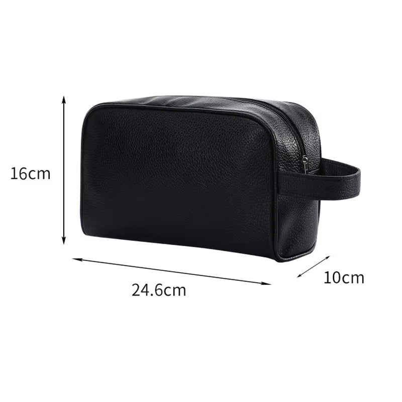 Men Travel Cosmetic Bag Zipper Makeup Bags Women Cosmetics Organizer Storage Pouch Travel PU Leather Toiletry Bag Lipstick Bag